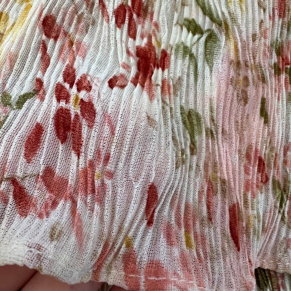 Coldwater Creek Vintage Pink Floral Maxi Skirt PXL Fairy Romantic Ruffle Cottage - Picture 7 of 12